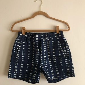 j. crew navy blue tie-dye shorts
